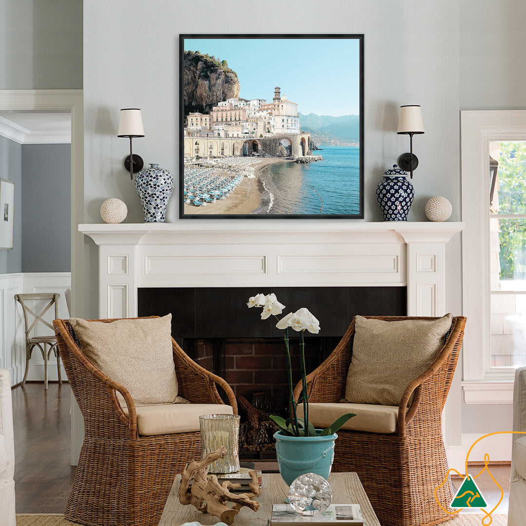 AMALFI BEACH II - Framed Canvas