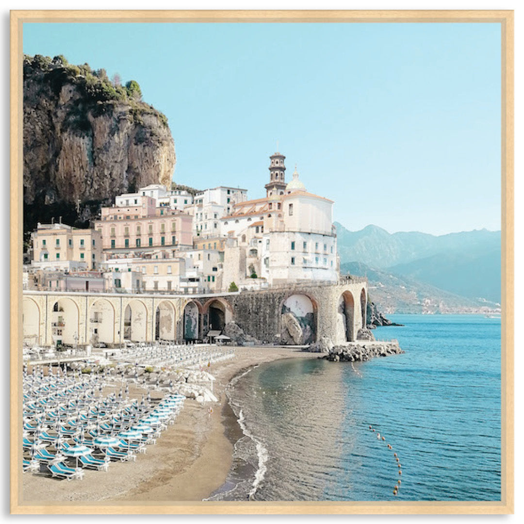 AMALFI BEACH II - Framed Canvas