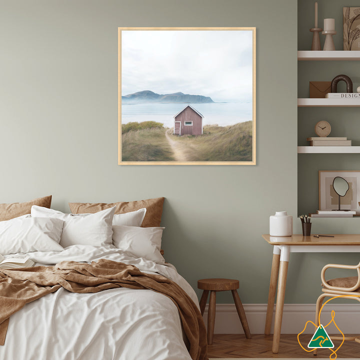 FISHING SHACK - Framed Canvas