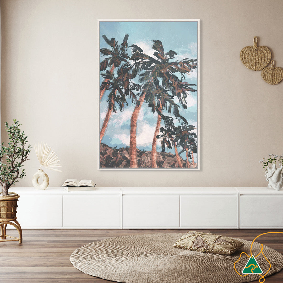 PALM BEACH I - Framed Canvas
