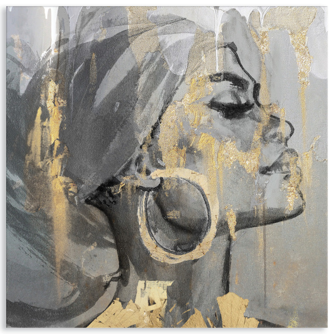 GOLD FANTASY VI - Canvas Print