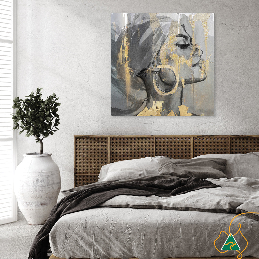 GOLD FANTASY VI - Canvas Print