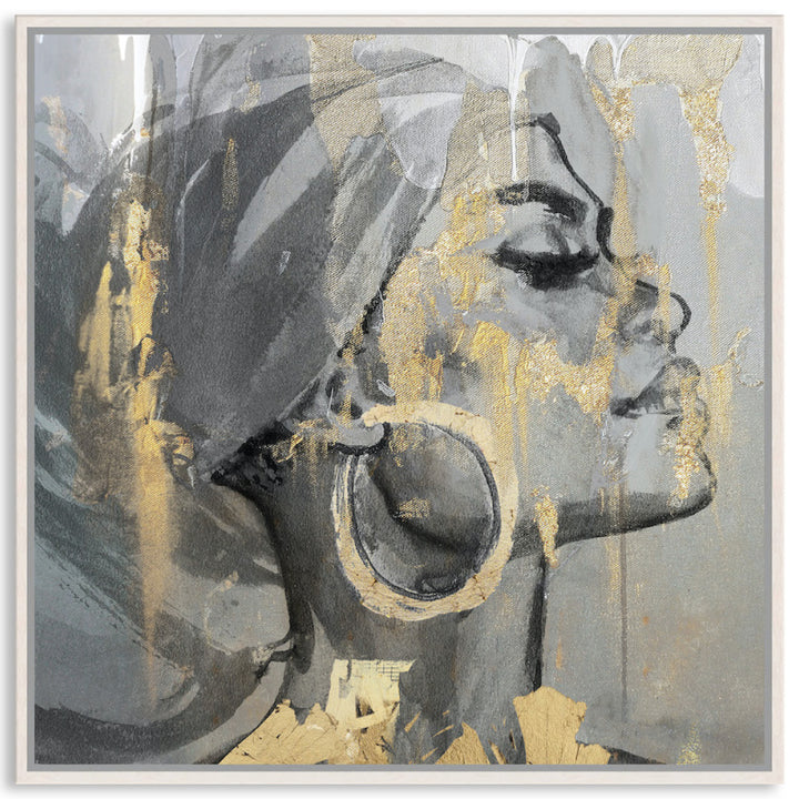 GOLD FANTASY VI - Framed Canvas
