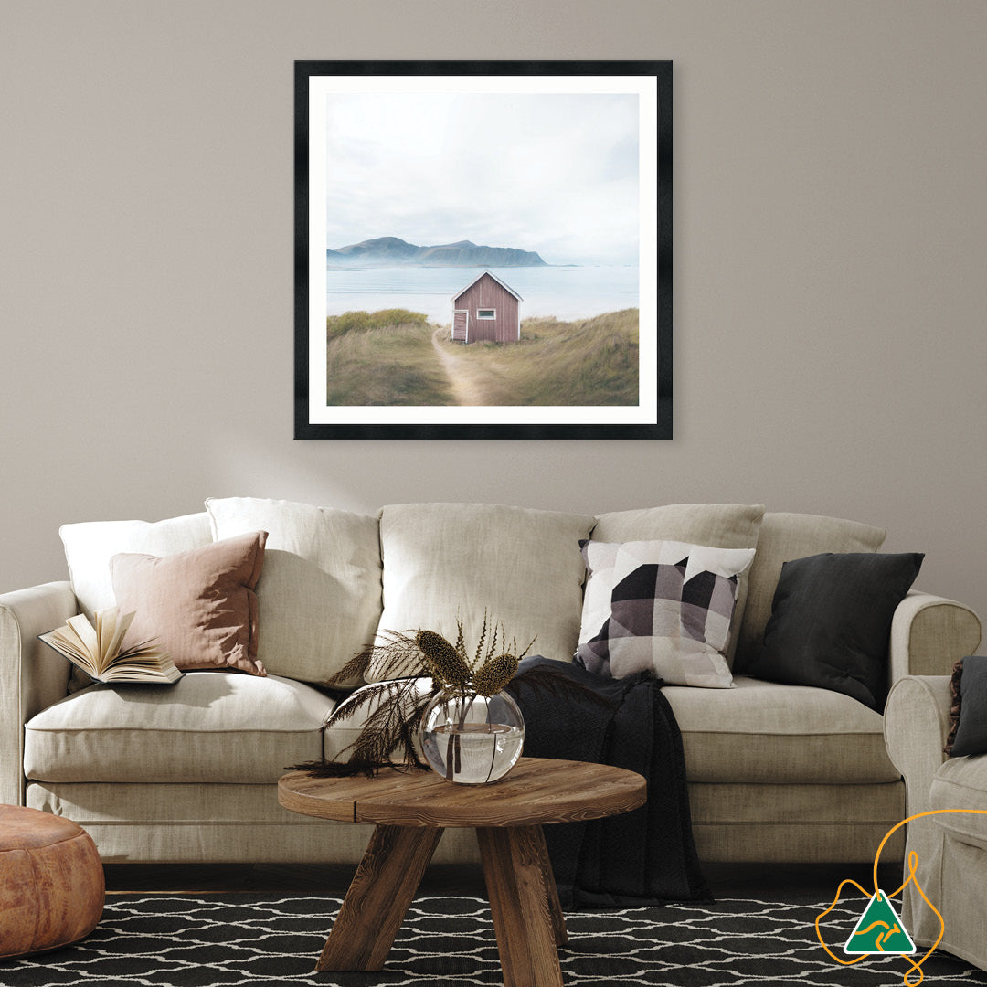 FISHING SHACK I - Framed Print