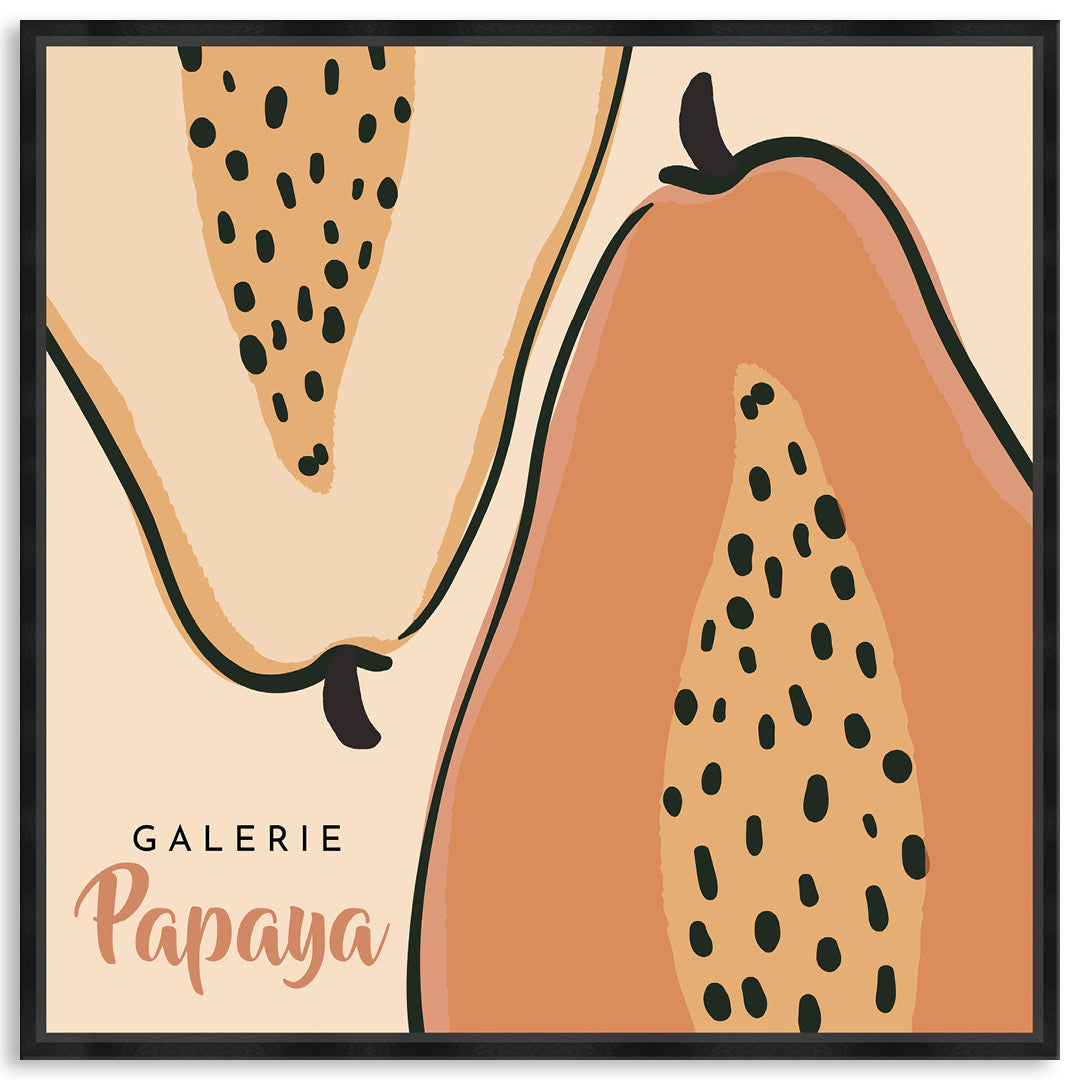 GALERIE PAPAYA I - Framed Canvas