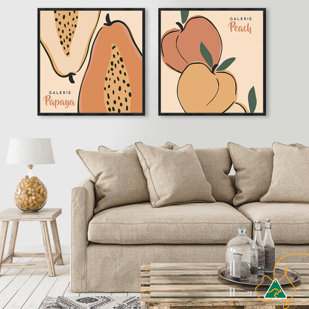 GALERIE PAPAYA I - Framed Canvas