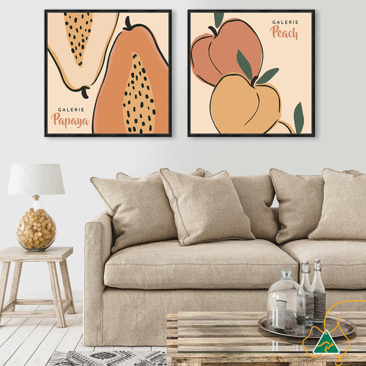 GALERIE PAPAYA I - Framed Canvas
