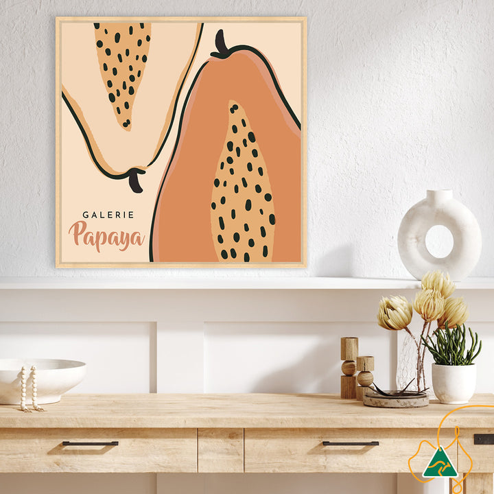 GALERIE PAPAYA I - Framed Canvas