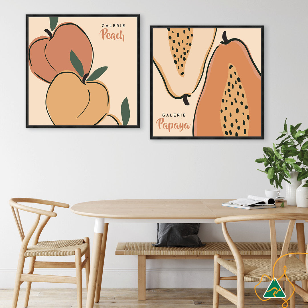 GALERIE PEACH I - Framed Canvas