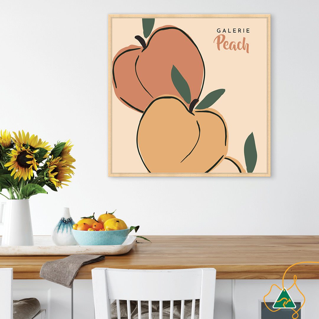 GALERIE PEACH I - Framed Canvas