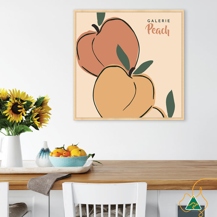 GALERIE PEACH I - Framed Canvas