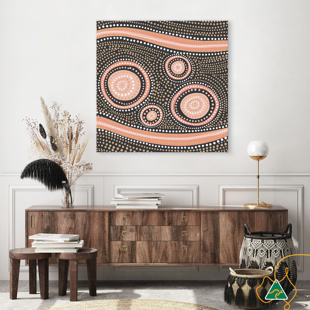 BOHO CIRCLES - Canvas Print