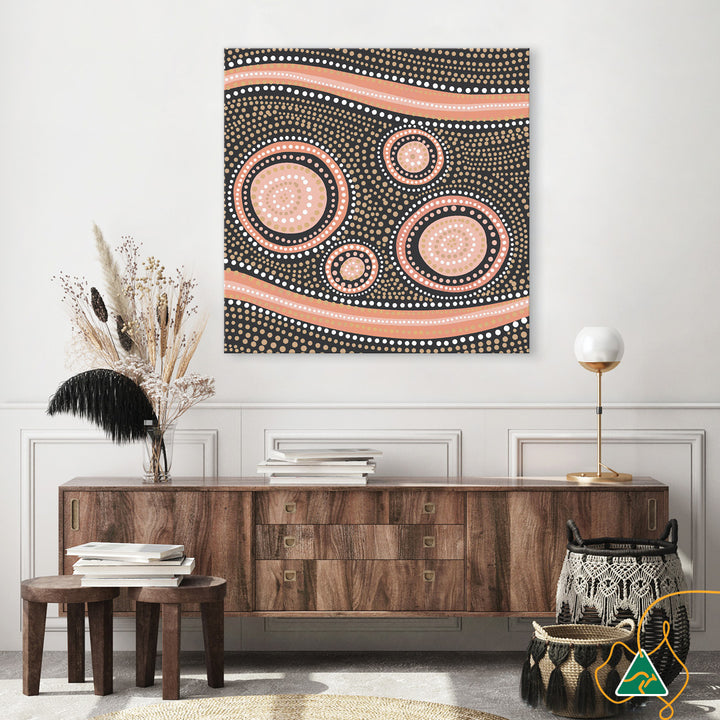 BOHO CIRCLES - Canvas Print