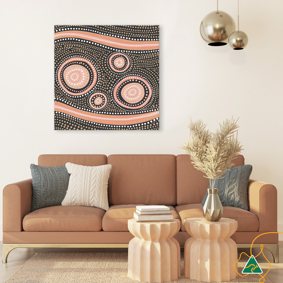 BOHO CIRCLES - Canvas Print