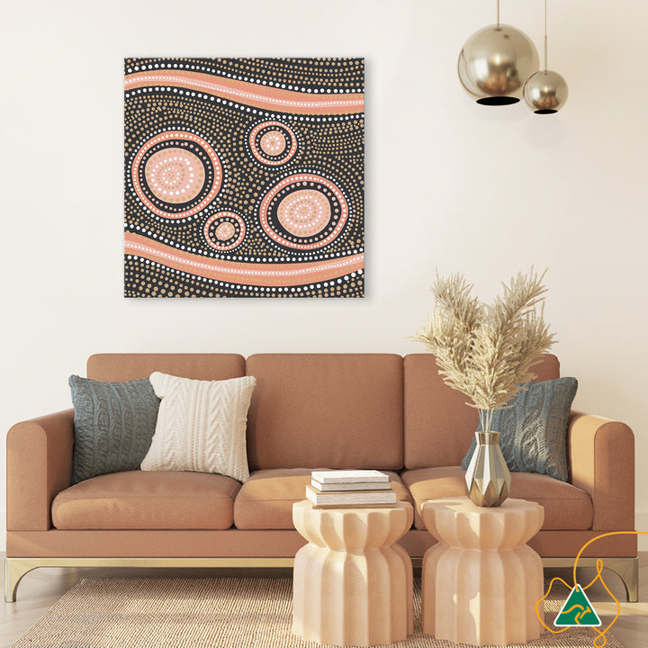 BOHO CIRCLES - Canvas Print