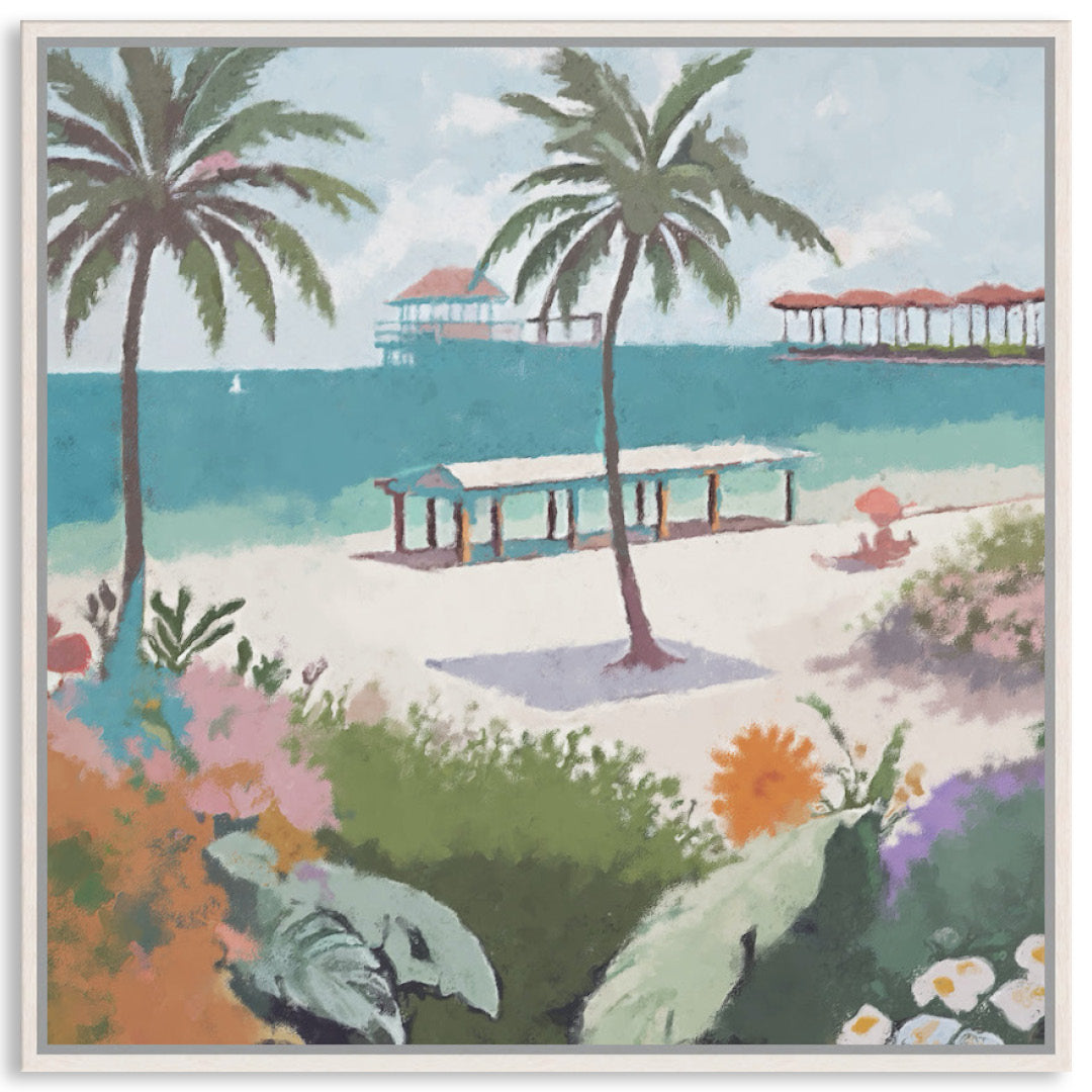 BEACH FRONT - Framed Canvas