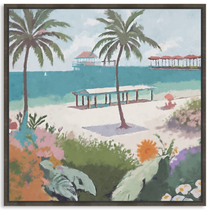 BEACH FRONT - Framed Canvas