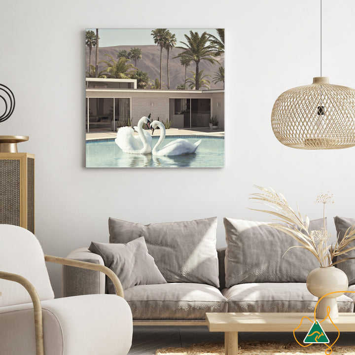 BY THE POOL II - Canvas Print