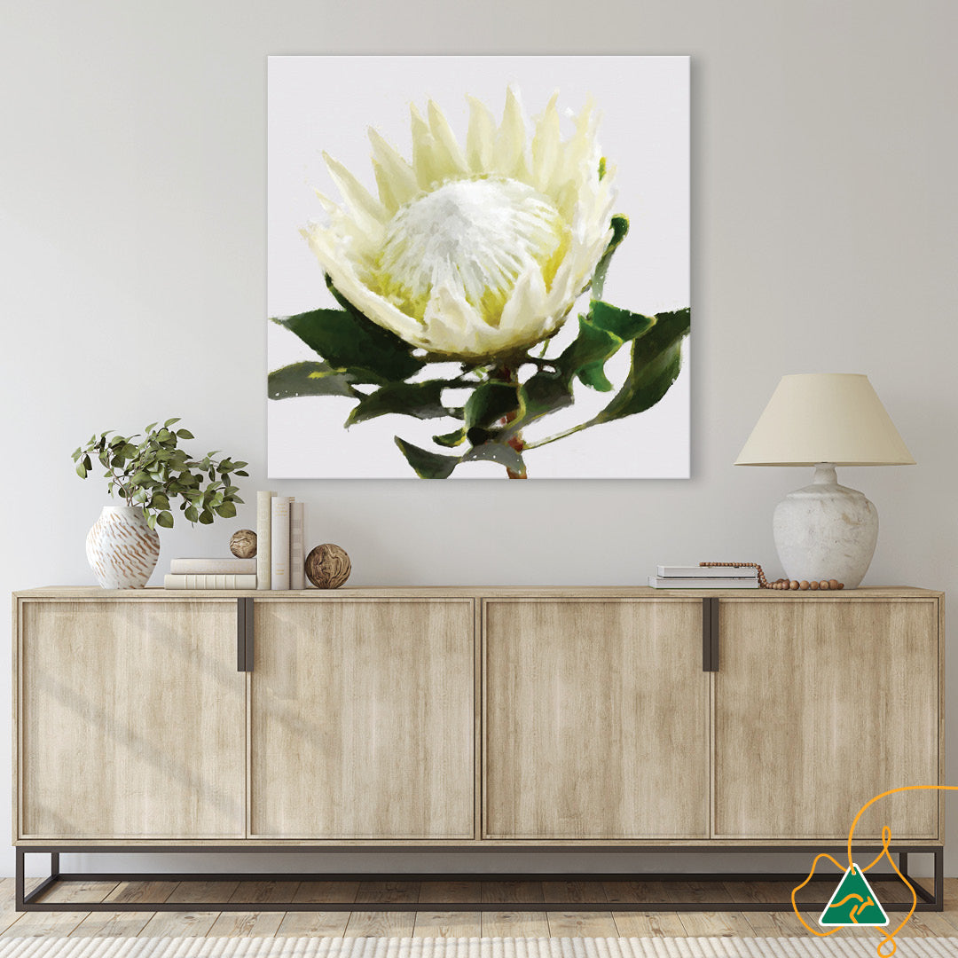 PROTEA WHITE - Canvas Print