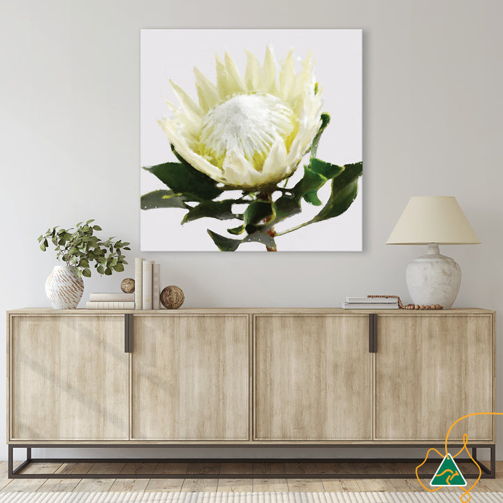 PROTEA WHITE - Canvas Print