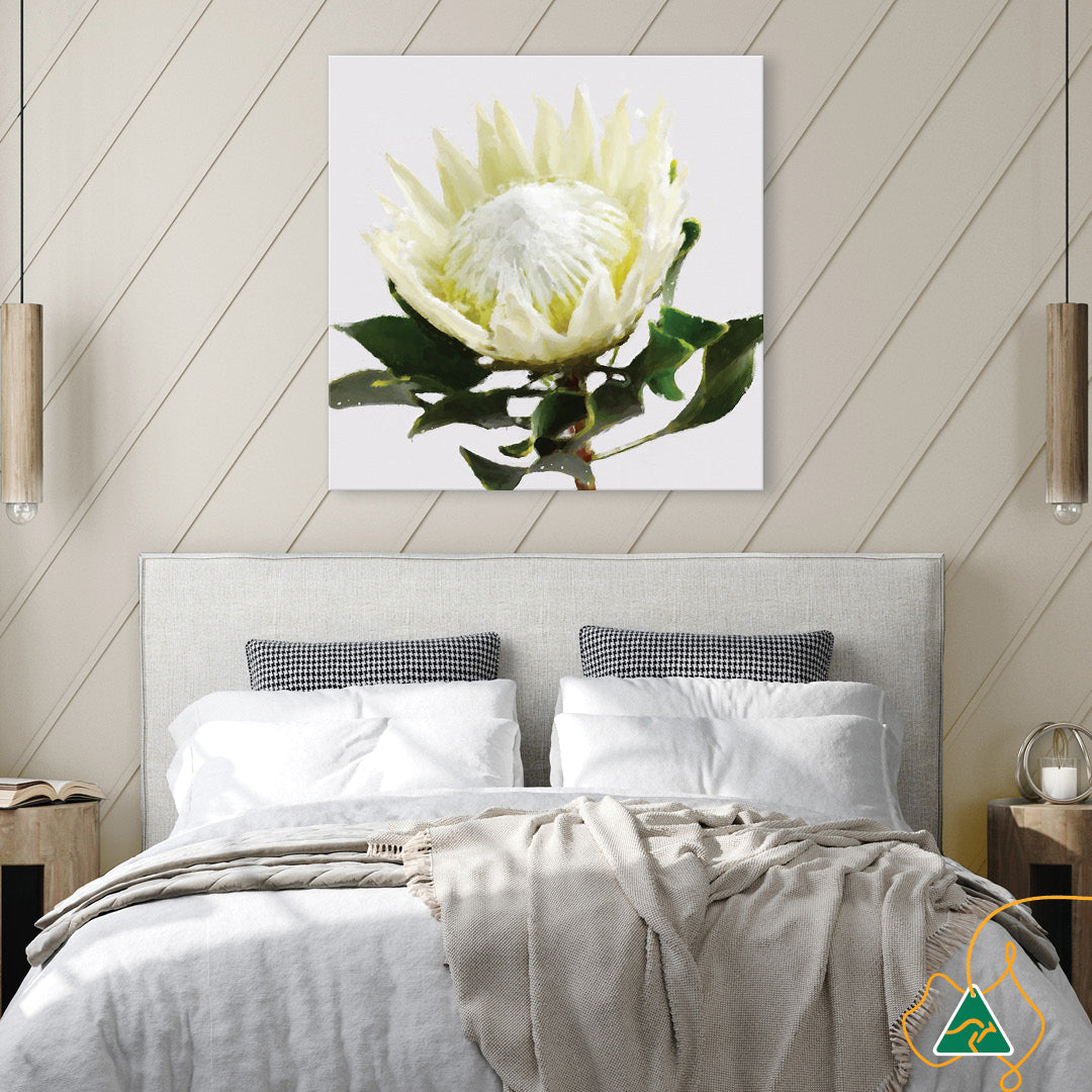 PROTEA WHITE - Canvas Print