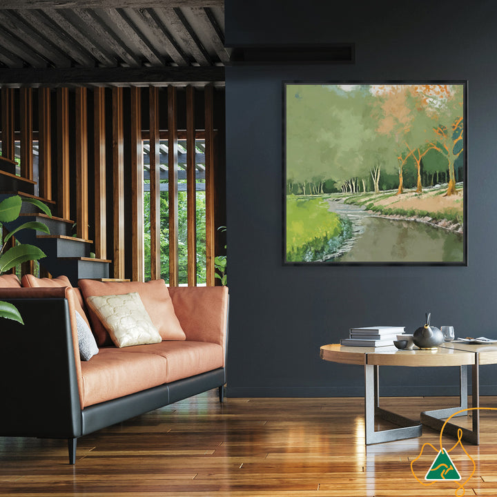 TRANQUIL STREAM - Framed Canvas