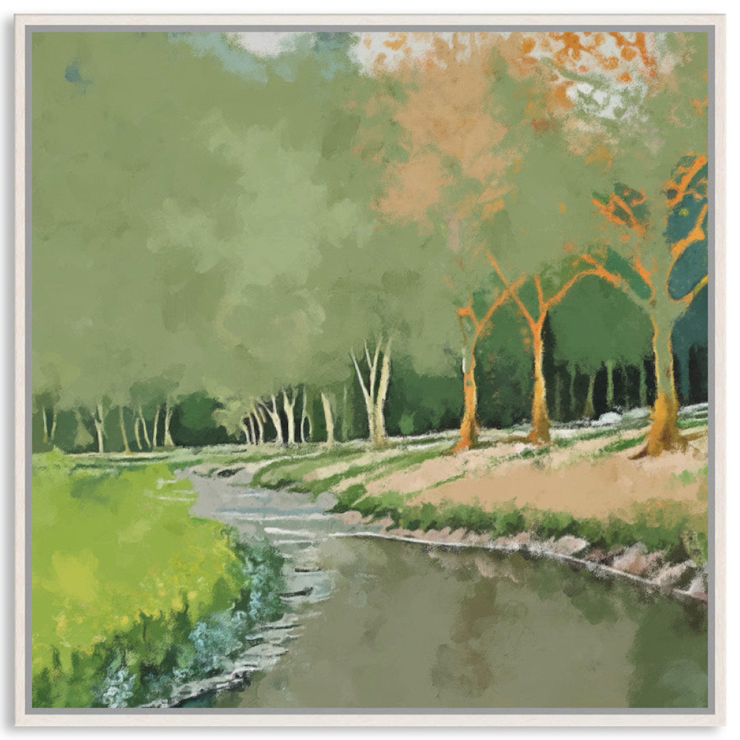 TRANQUIL STREAM - Framed Canvas