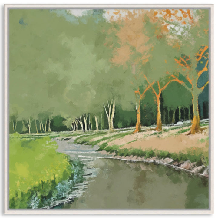 TRANQUIL STREAM - Framed Canvas