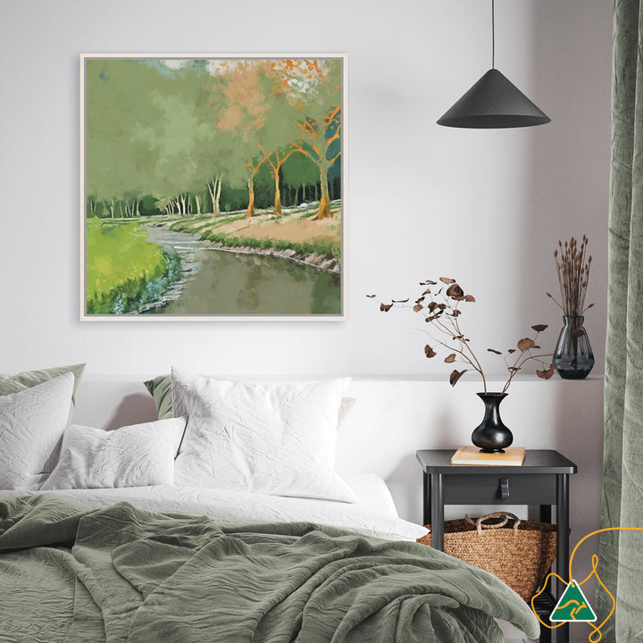 TRANQUIL STREAM - Framed Canvas