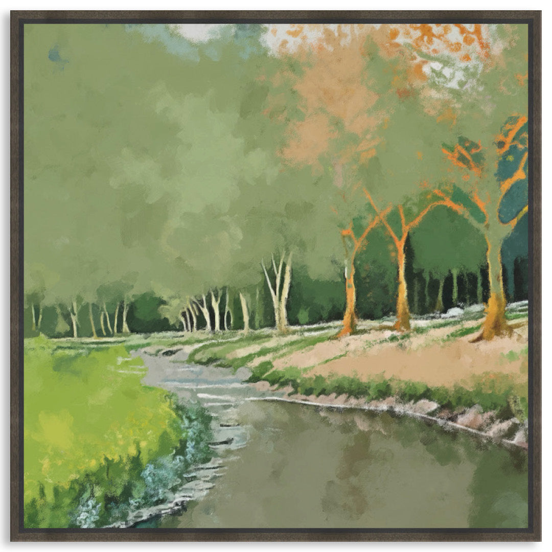 TRANQUIL STREAM - Framed Canvas
