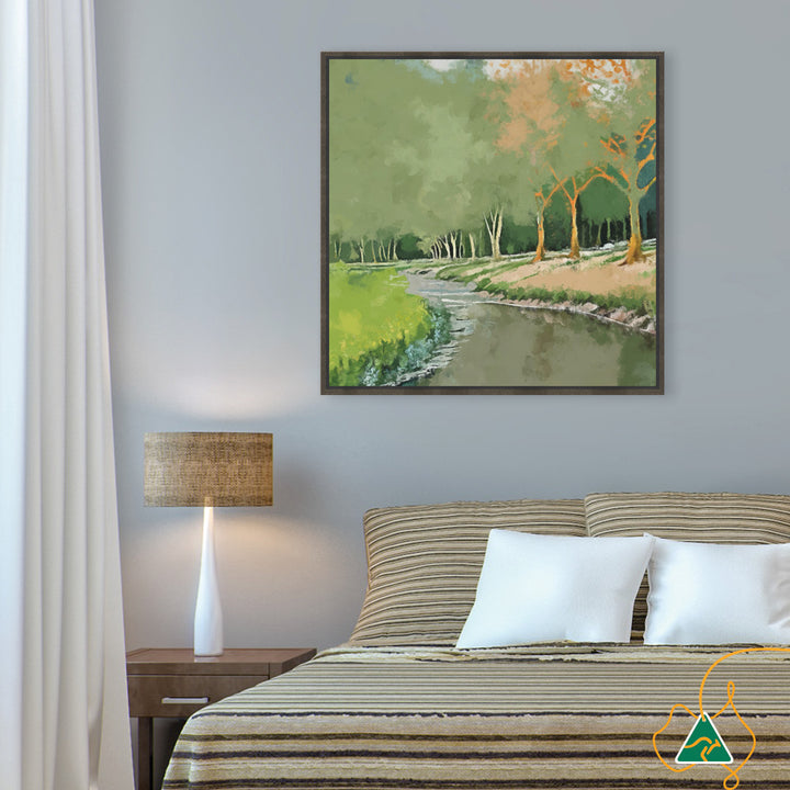 TRANQUIL STREAM - Framed Canvas