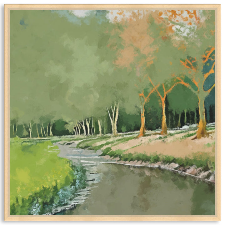 TRANQUIL STREAM - Framed Canvas