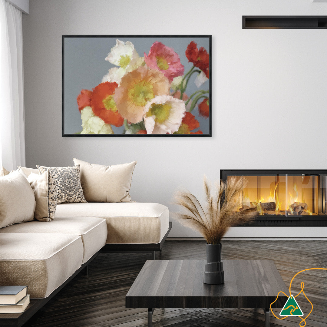 TUSCAN POPPIES I - Framed Canvas
