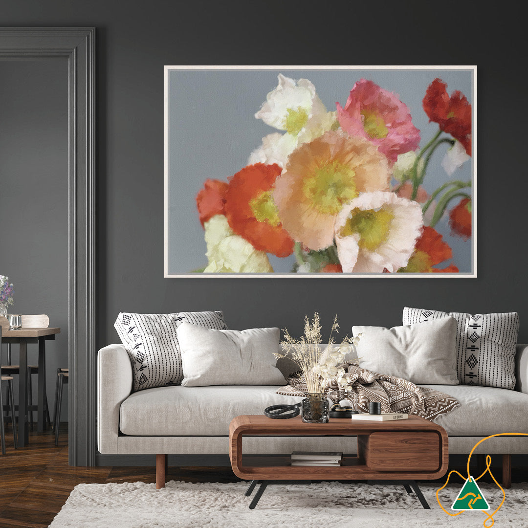 TUSCAN POPPIES I - Framed Canvas