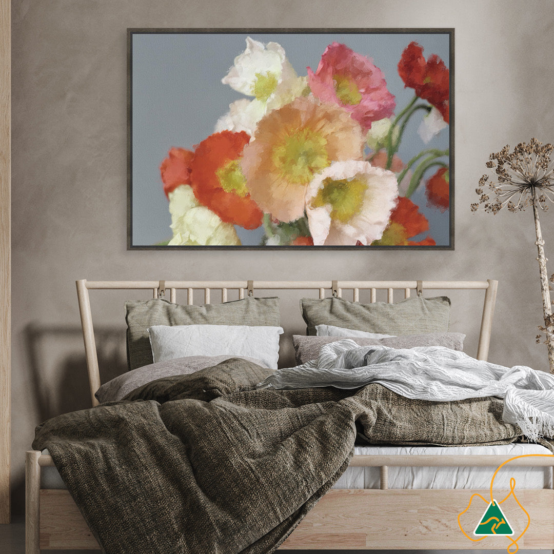 TUSCAN POPPIES I - Framed Canvas