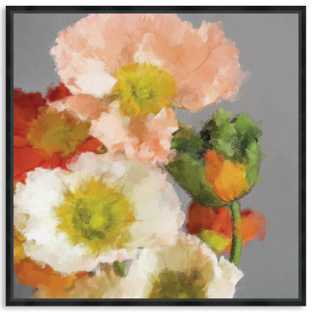 TUSCAN POPPIES II - Framed Canvas