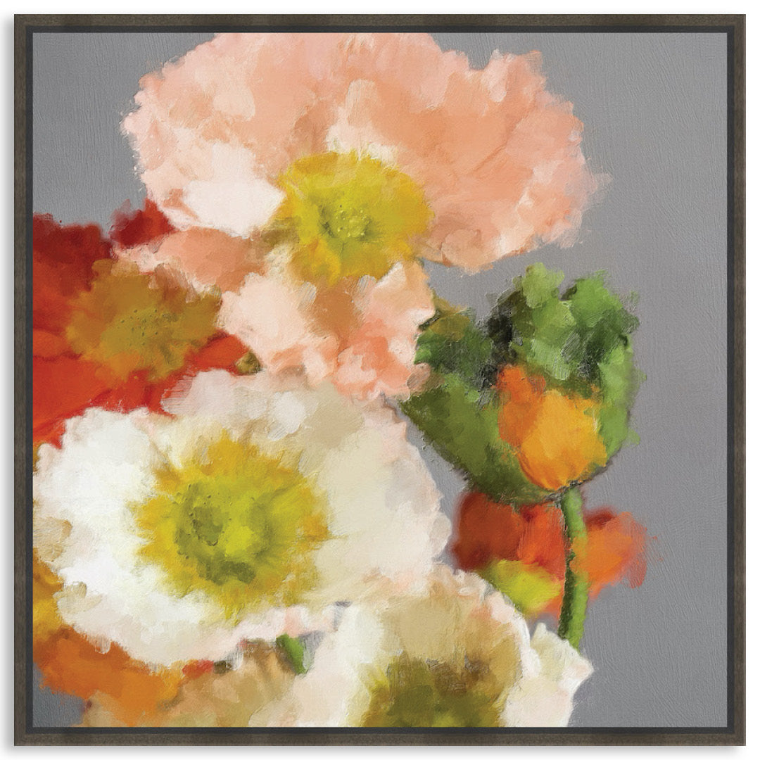 TUSCAN POPPIES II - Framed Canvas