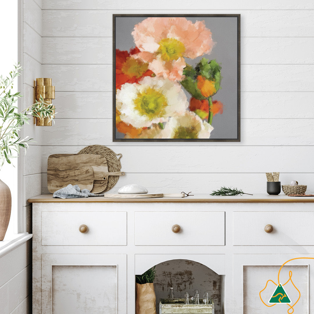 TUSCAN POPPIES II - Framed Canvas
