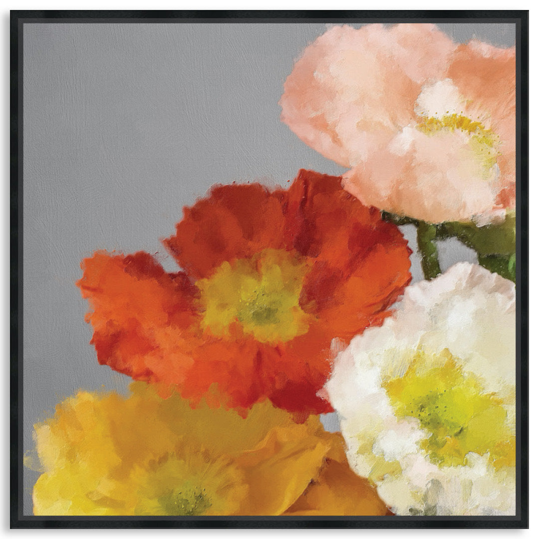 TUSCAN POPPIES III - Framed Canvas