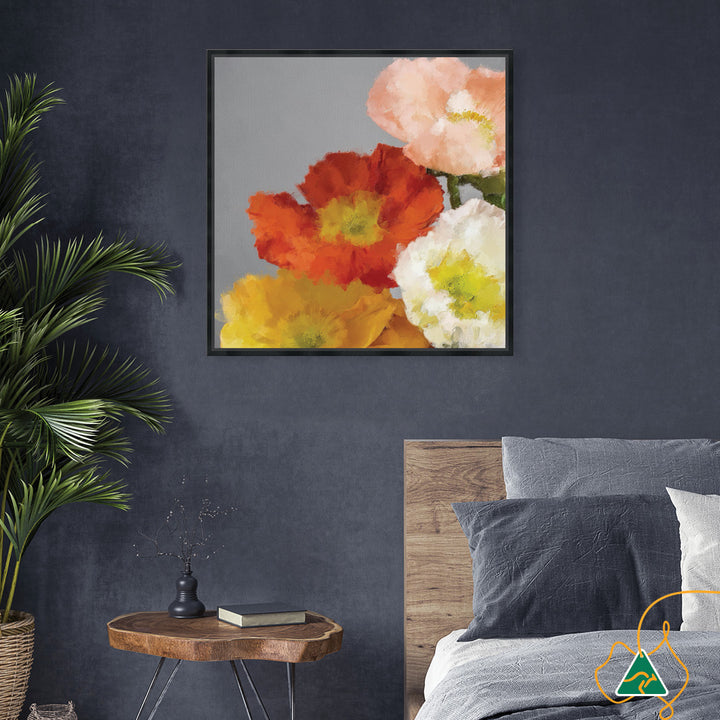 TUSCAN POPPIES III - Framed Canvas