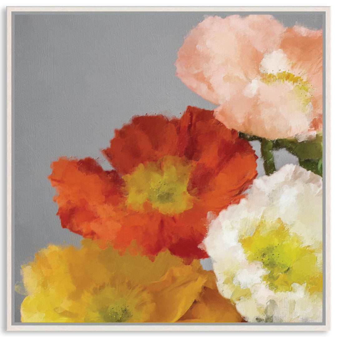 TUSCAN POPPIES III - Framed Canvas