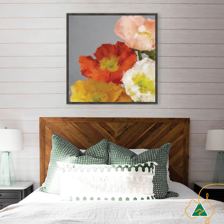 TUSCAN POPPIES III - Framed Canvas
