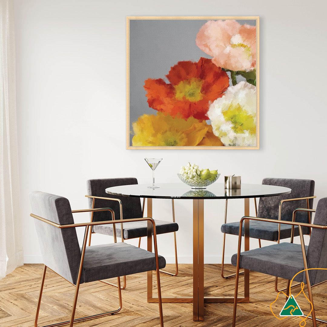 TUSCAN POPPIES III - Framed Canvas