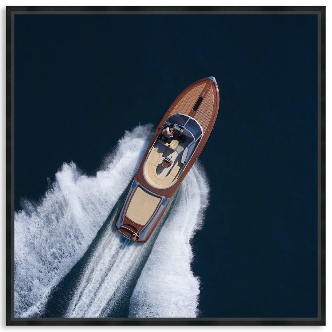 ITALIAN SPEEDBOAT - Framed Canvas