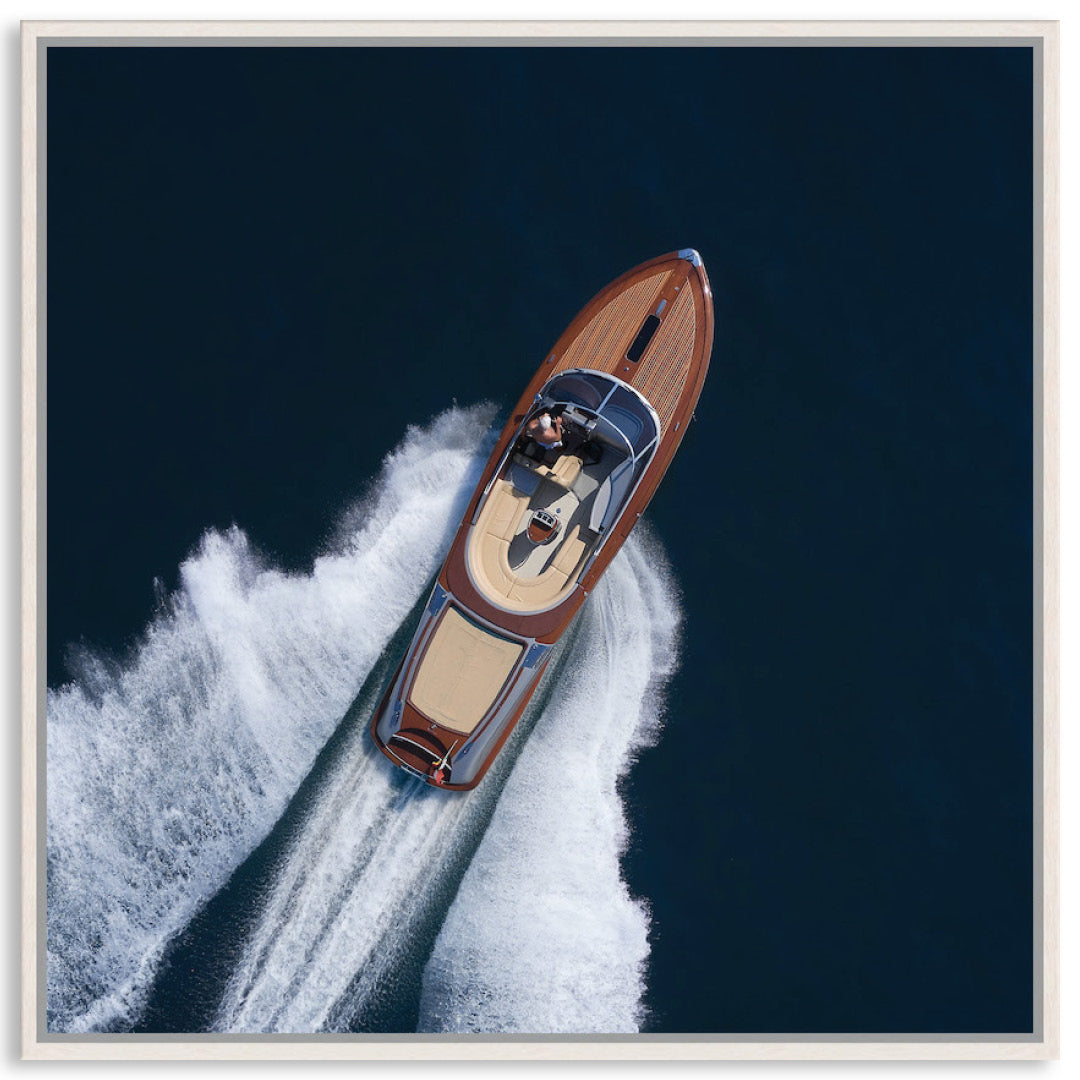 ITALIAN SPEEDBOAT - Framed Canvas