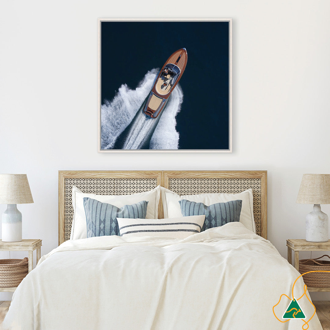 ITALIAN SPEEDBOAT - Framed Canvas