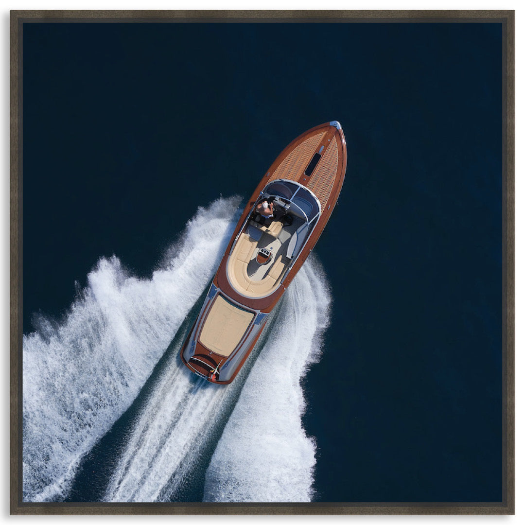 ITALIAN SPEEDBOAT - Framed Canvas