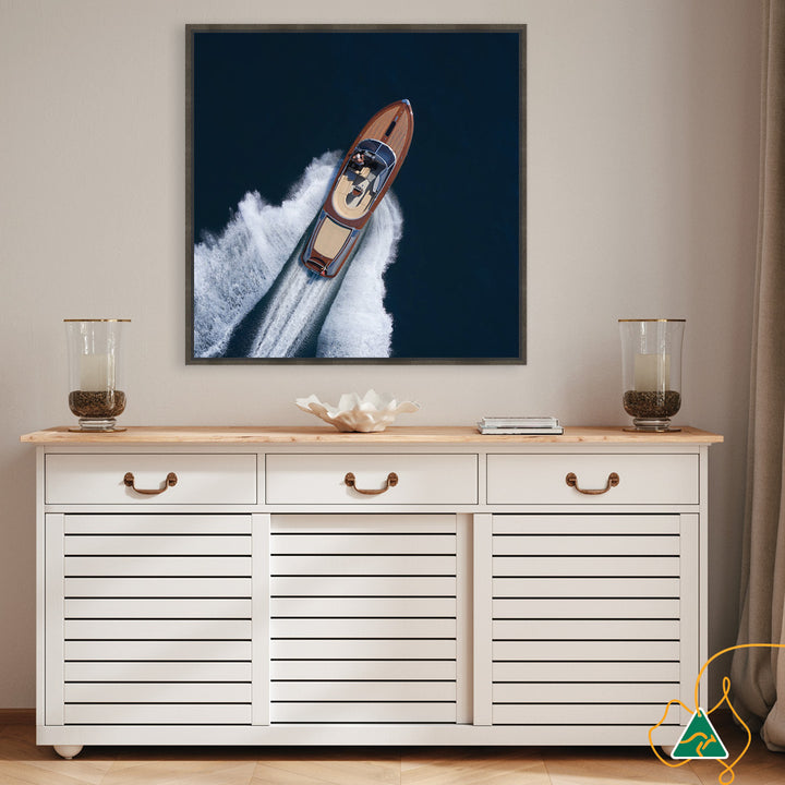 ITALIAN SPEEDBOAT - Framed Canvas