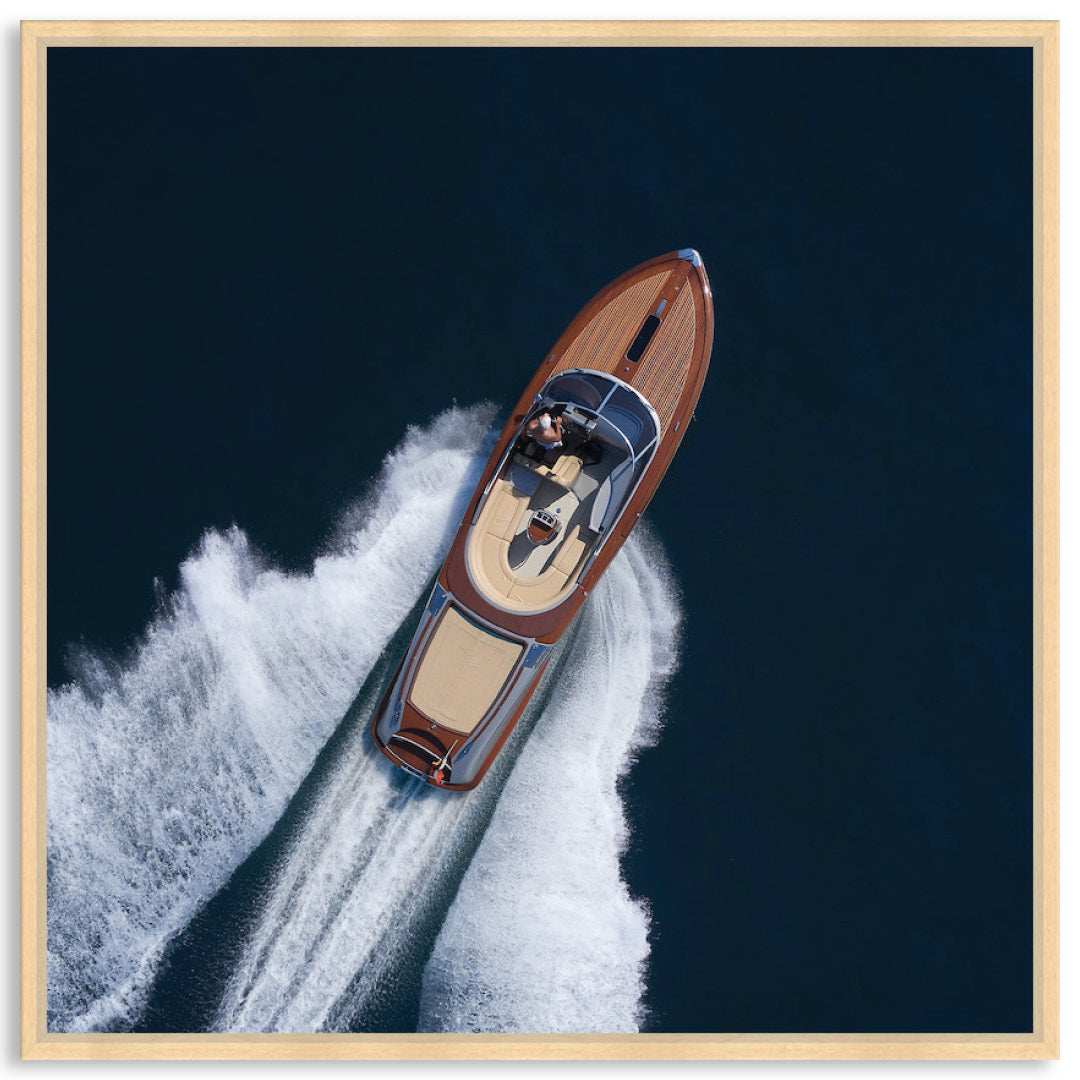 ITALIAN SPEEDBOAT - Framed Canvas