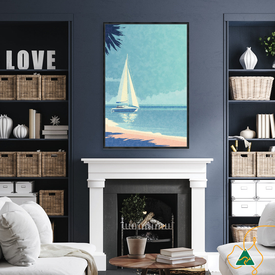 VACATION I - Framed Canvas